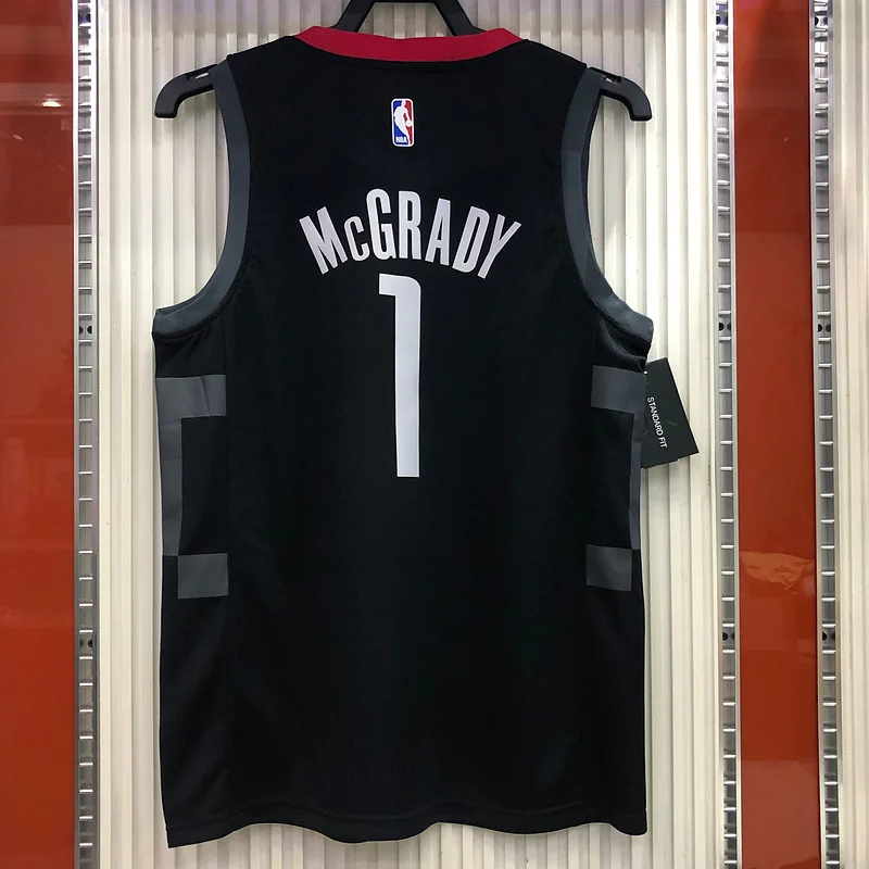 2021 Houston Rockets Basketball Jersey Jordan Style limited city version Black #1 McGRADY