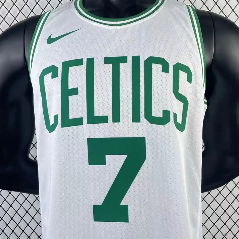 2023 Season NBA Boston Celtics Basketball Jersey White #7 BROWN