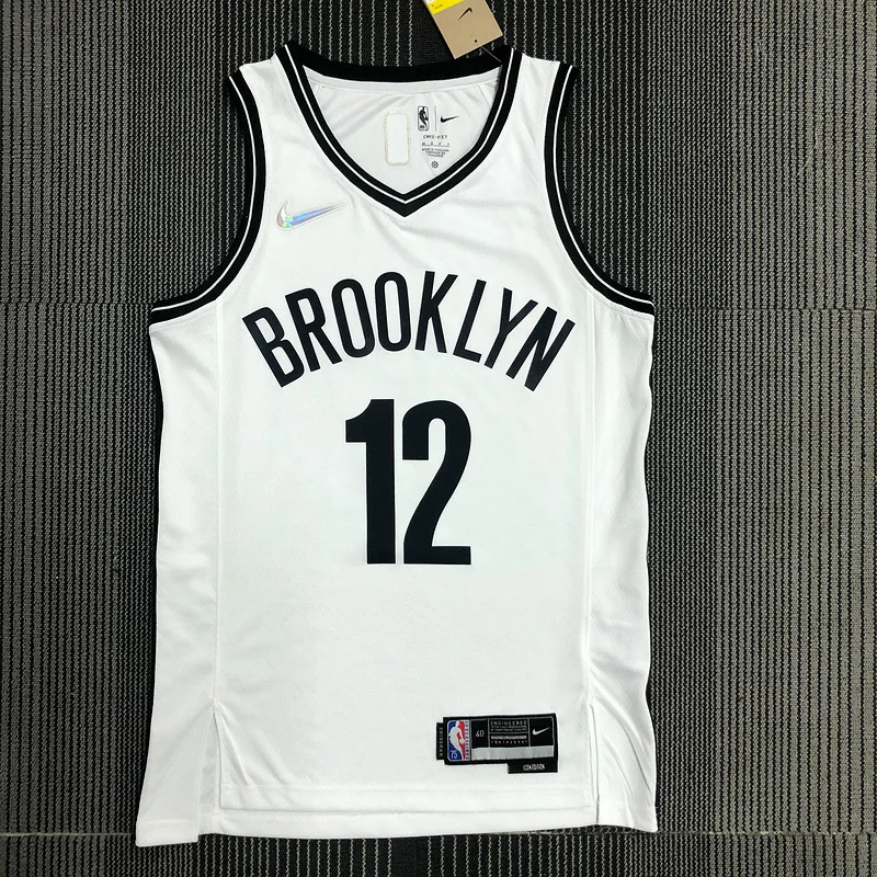 75th anniversary Brooklyn Nets Basketball jersey White #12 HARRIS