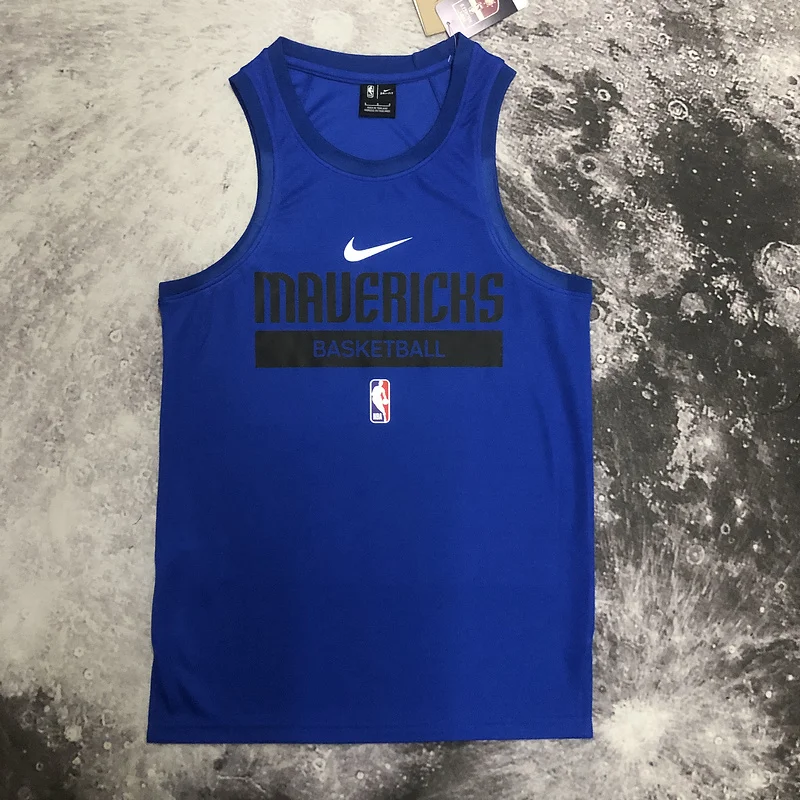 2023 Season NBA Dallas Mavericks basketball jersey Blue training vest