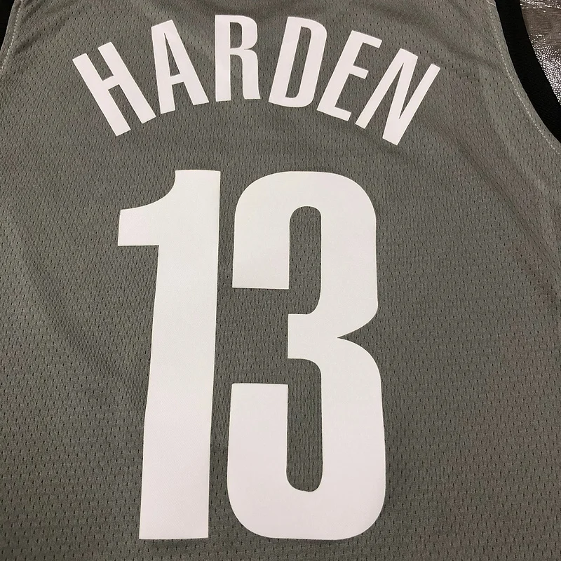 2021 Season Brooklyn Nets Basketball jersey JORDAN Theme gray #13 HARDEN