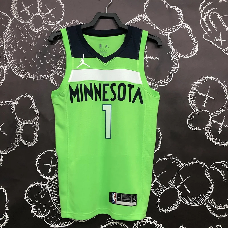 Minnesota Timberwolves Basketball Jersey trapeze #1 EDWARDS