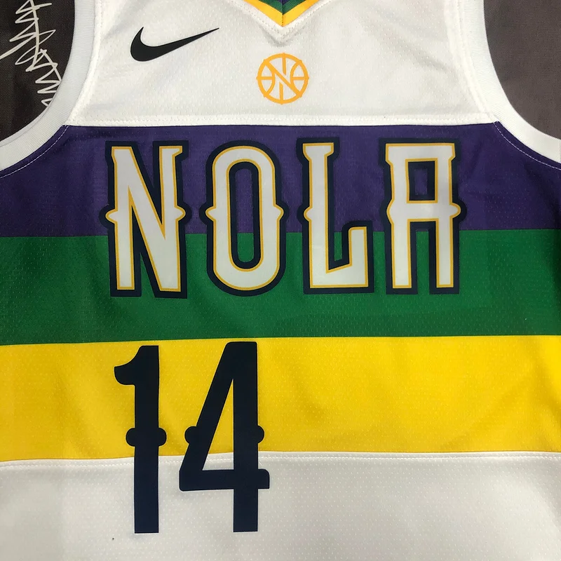 2018 New Orleans Pelicans Basketball jersey  city version  #14  INGRAM