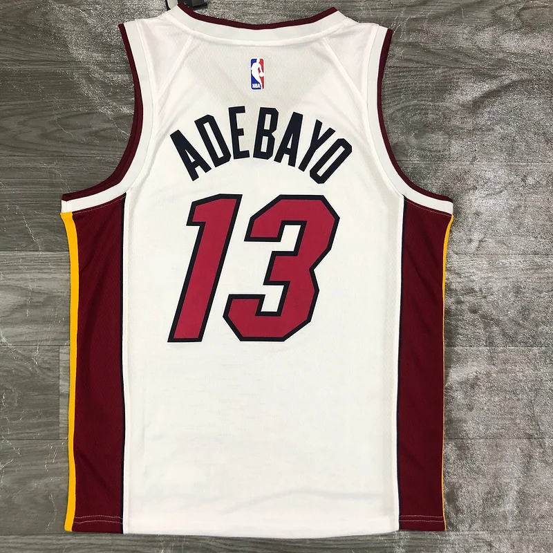 NBA Miami Heat basketball jersey V-neck White #13 ADEBAYO