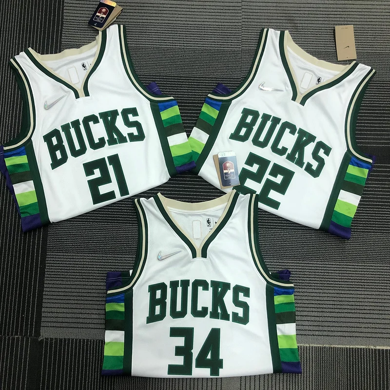 2022 Season NBA Milwaukee Bucks Basketball jersey city version #22 MIDDLETON