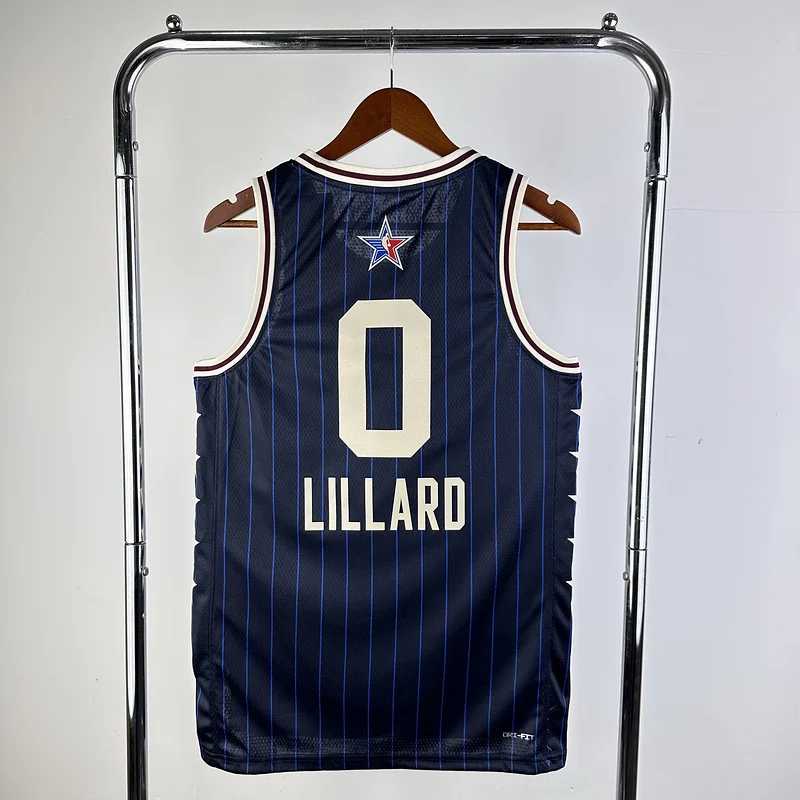 2024 Season Milwaukee Bucks All-Star Blue #0 LILLARD Basketball Jersey