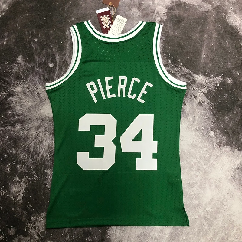 2007 2008 Season MN Hot Print Retro NBA Boston Celtics Basketball Jersey Green #34 PIERCE