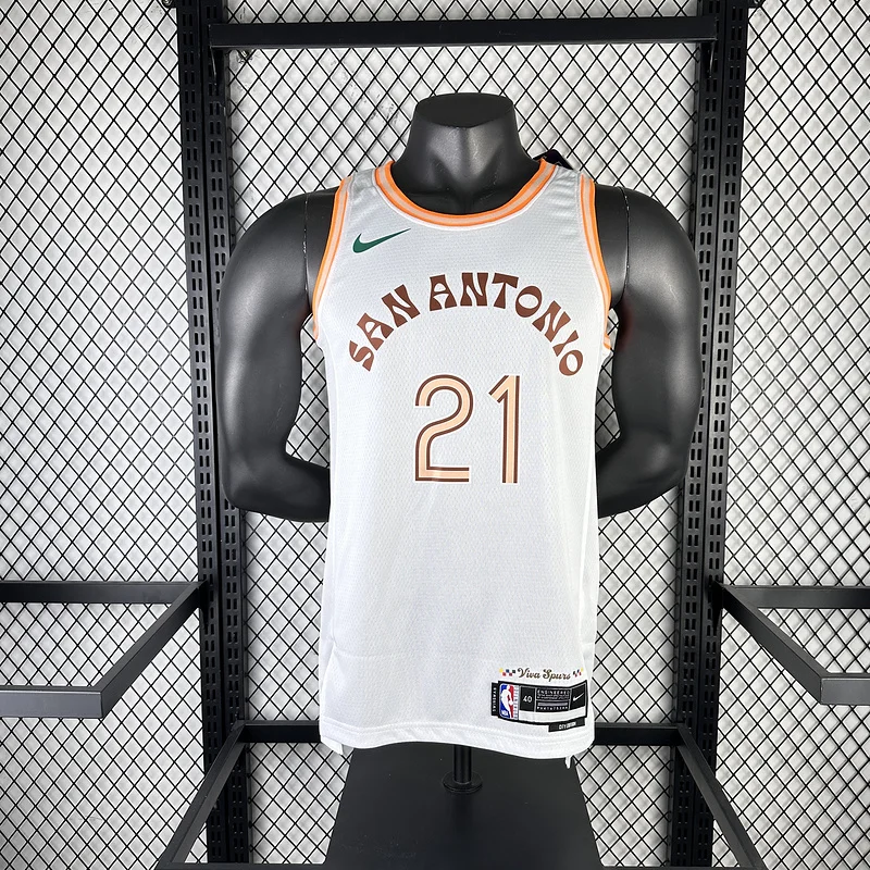 2024 San Antonio Spurs Basketball Jersey city version #21 DUNCAN