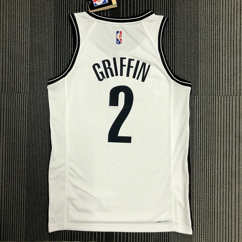 75th anniversary Brooklyn Nets Basketball jersey White #2 GRIFFIN