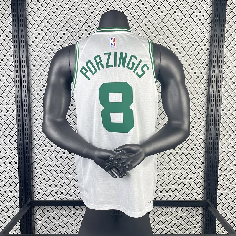 2023 Season NBA Boston Celtics Basketball Jersey White #8 PORZINGIS