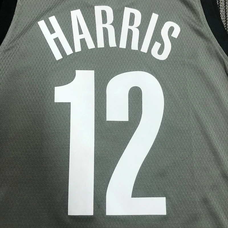 Brooklyn Nets Basketball jersey Flyer style gray #12 HARRIS