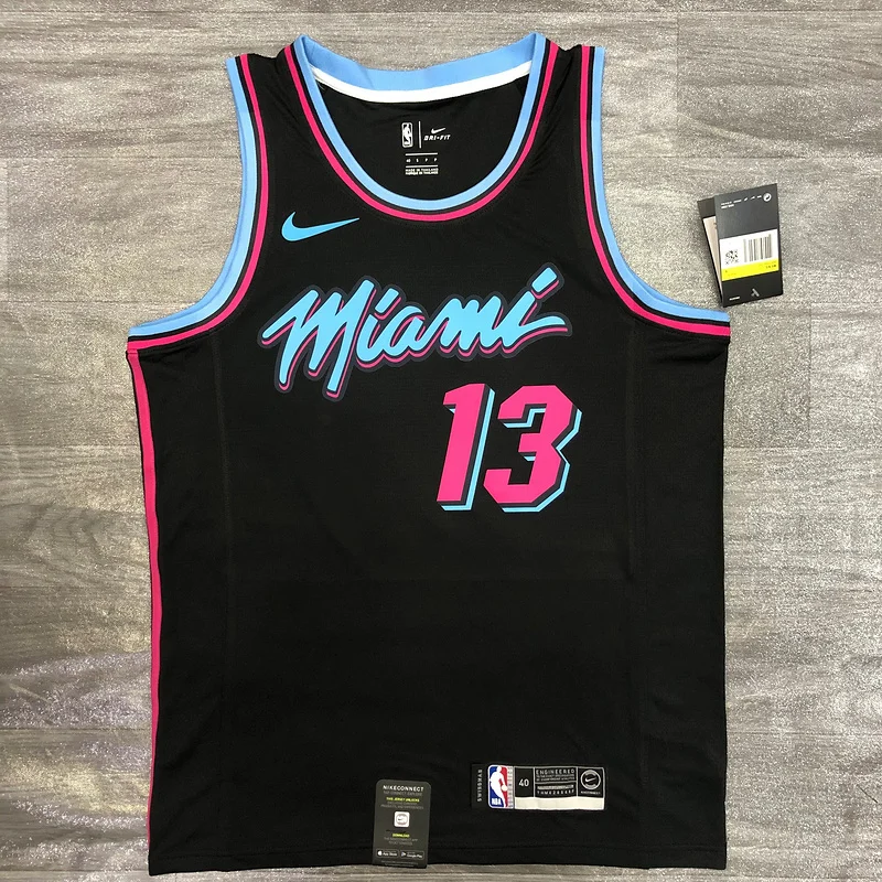 NBA Miami Heat basketball jersey round neck Black #13 ADEBAYO