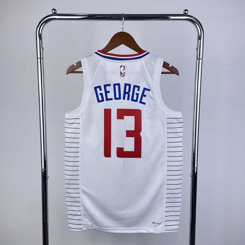 2023 Season   NBA Los Angeles Clippers Basketball jersey   Home   White  #13   GEORGE