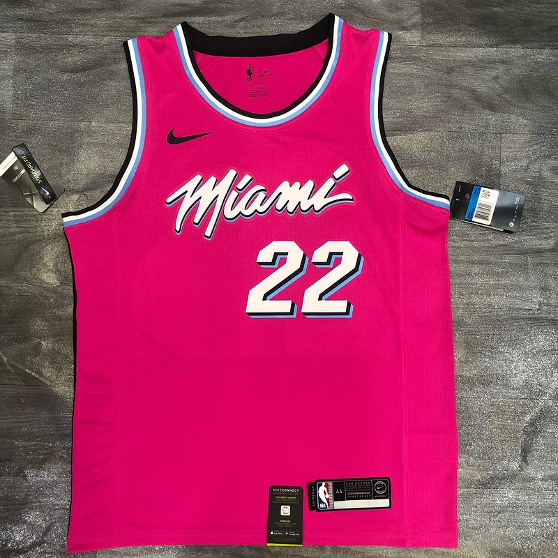 NBA Miami Heat basketball jersey round neck Pink #22 BUTLER