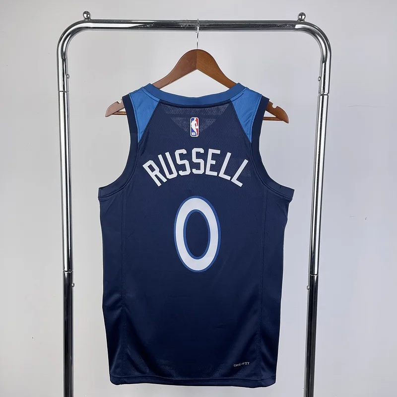 2023 Minnesota Timberwolves Basketball Jersey Aawy Blue #0 RUSSELL