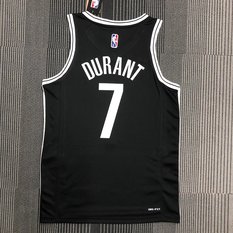 75th anniversary Brooklyn Nets Basketball jersey Black #7 DURANT