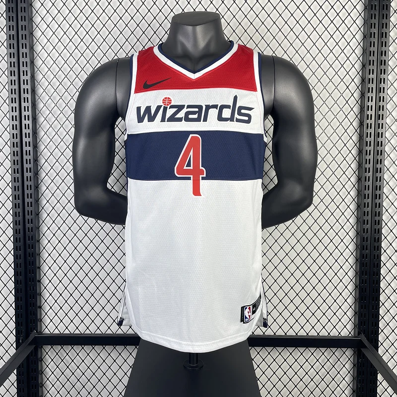 2023  Washington Wizards Basketball Jersey   Home  White  #4    WESTBROOK