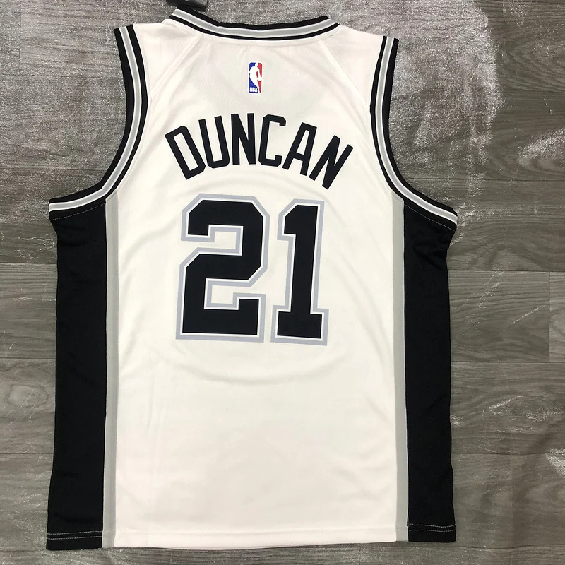 San Antonio Spurs Basketball Jersey White #21 DUNCAN