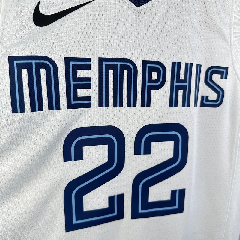 2023 Season NBA Memphis Grizzlies Basketball Jersey Home White #22 BANE