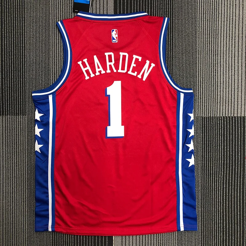 NBA Philadelphia 76ers Basketball Jersey trapeze Red #1 HARDEN