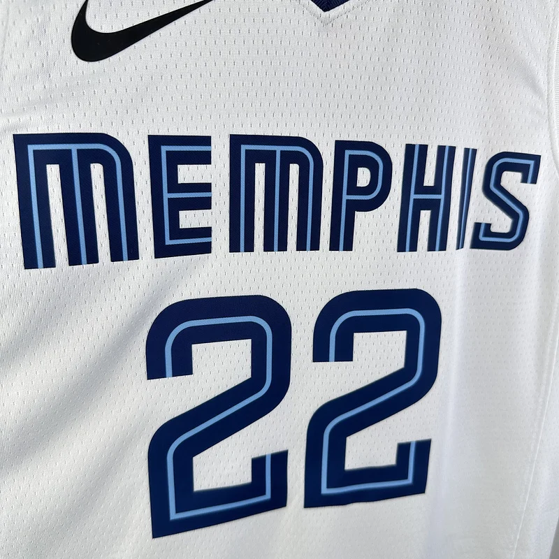 2023 Season NBA Memphis Grizzlies Basketball Jersey Home White #22 BANE