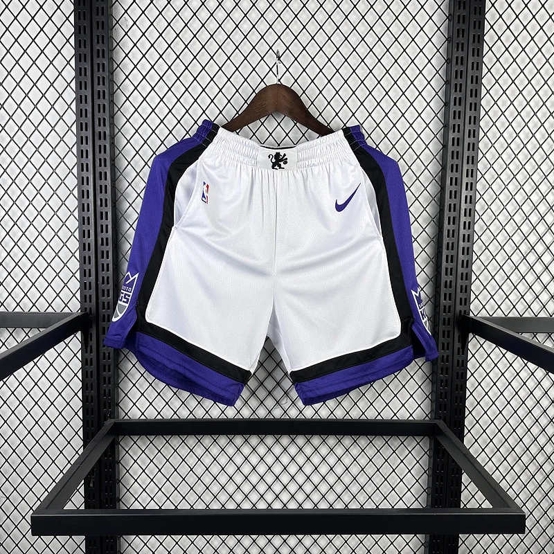 2024 Sacramento Kings Basketball Home White Shorts