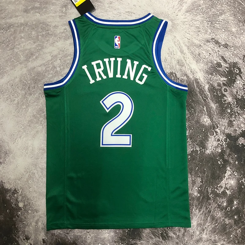 NBA Dallas Mavericks basketball jersey Retro Green #2 IRVING