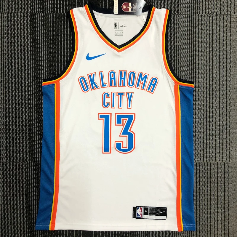 NBA Oklahoma City Thunder Basketball Jersey White #13 GEORGE