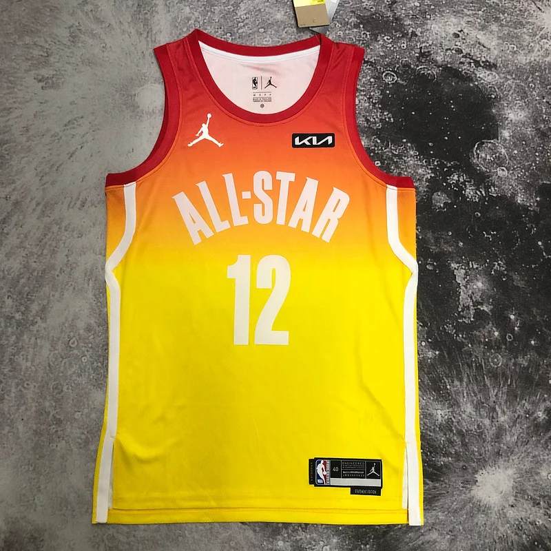 2023 Season All-Star NBA Memphis Grizzlies Basketball Jersey Yellow #12 MORANT