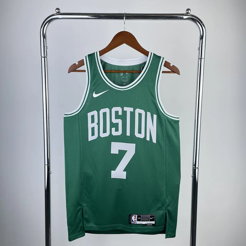 2023 Season NBA Boston Celtics Basketball Jersey Green #7 BROWN