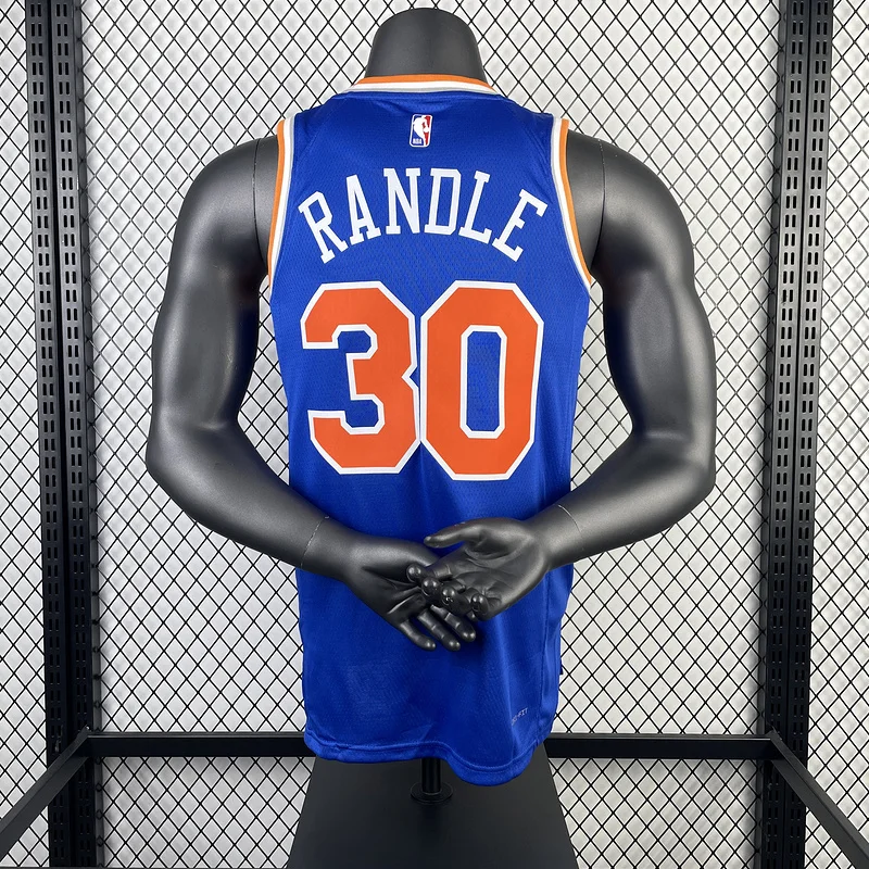 2023 New York Knicks Basketball Jersey Aawy Blue #30 RANDLE