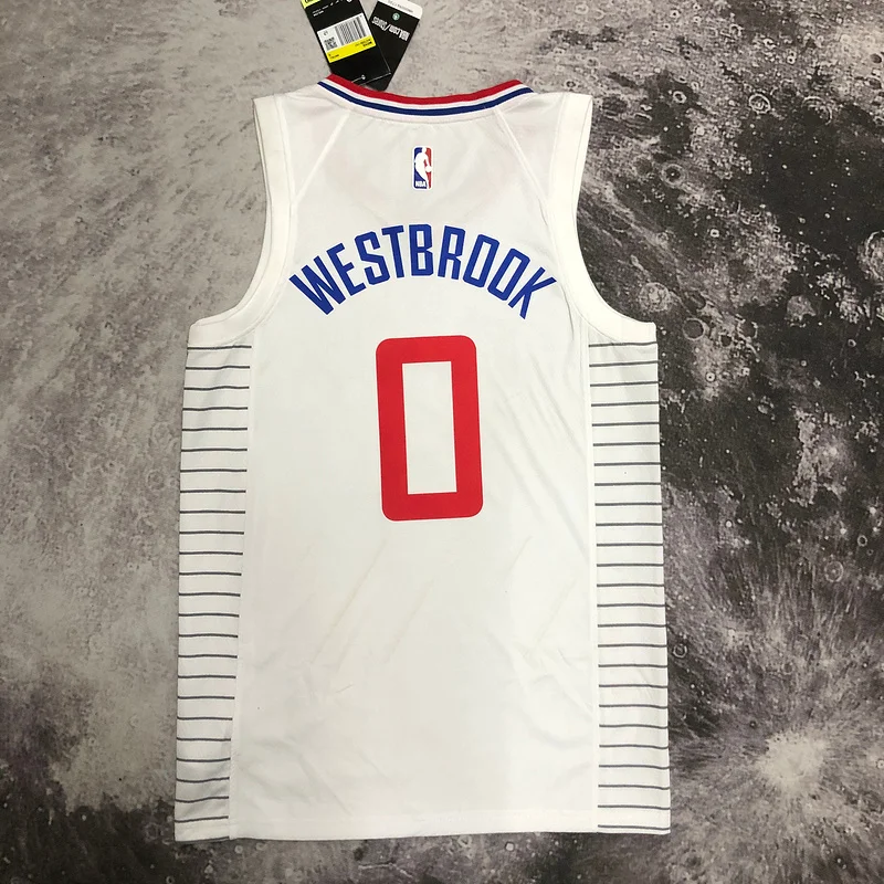 NBA Los Angeles Clippers Basketball jersey   limited   White  #0    WESTBROOK