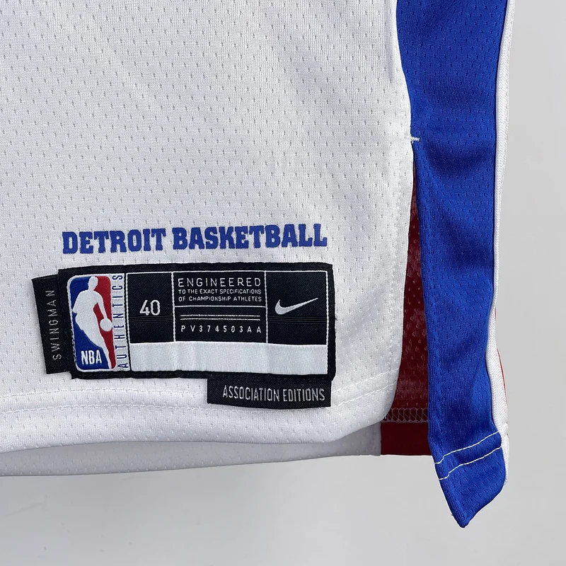 2023 Detroit Pistons Basketball Jersey White #1 IVERSON