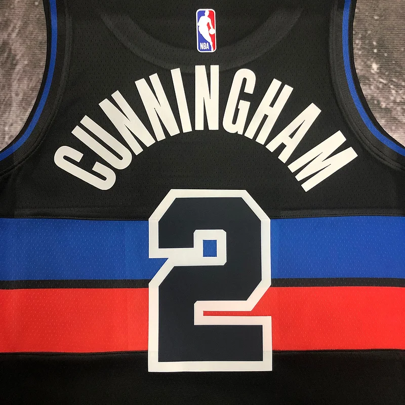 2023 Detroit Pistons Basketball Jersey trapeze limited #2CUNNINGHAM