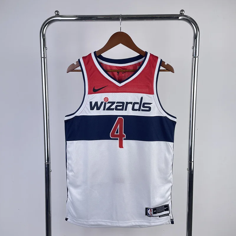 2023  Washington Wizards Basketball Jersey   Home  White  #4    WESTBROOK