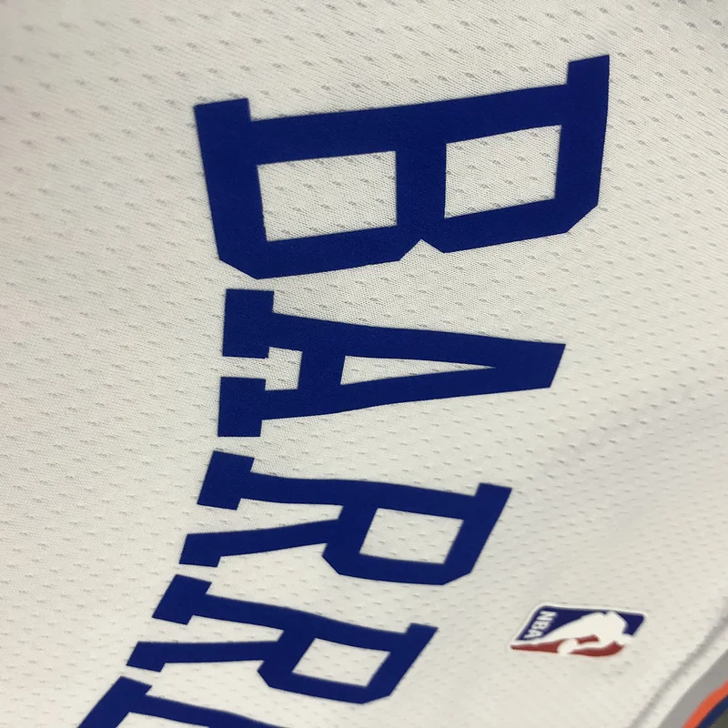 New York Knicks Basketball Jersey White #9 BARRETT