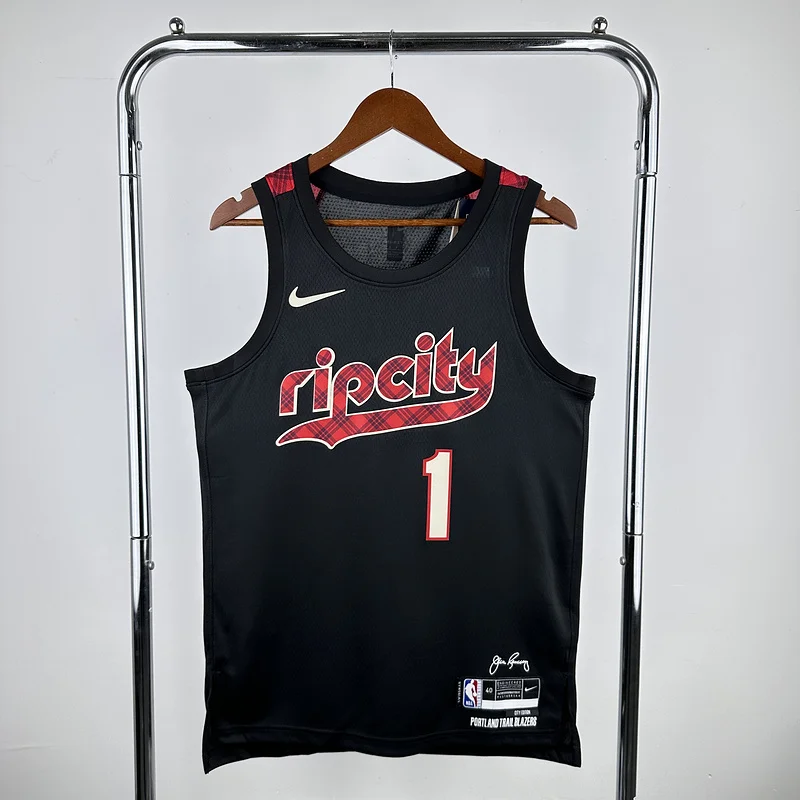 2024  Portland Trail Blazers Basketball Jersey   city version  #1  SIMMONS