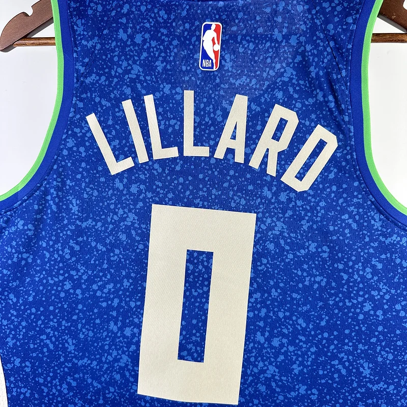 2024 Season NBA Milwaukee Bucks Basketball jersey city version #0 LILLARD