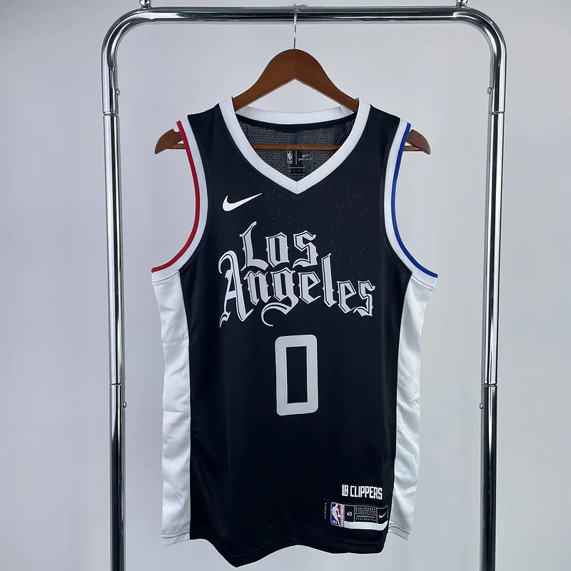 NBA Los Angeles Clippers Basketball jersey   Latin   Black   #0    WESTBROOK