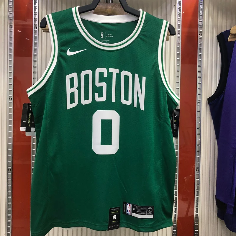 NBA Boston Celtics Basketball Jersey Retro Green #0 TATUM