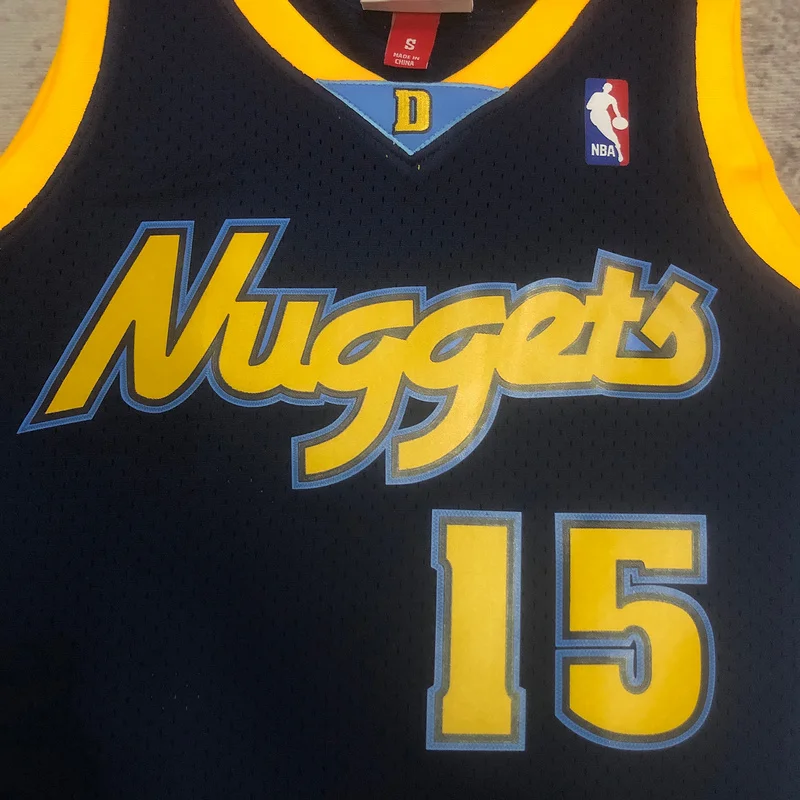 2006 2007 Season Mitchell Ness Hot Print Retro SW NBA Denver Nuggets Basketball jersey Blue #15 ANTHDNY