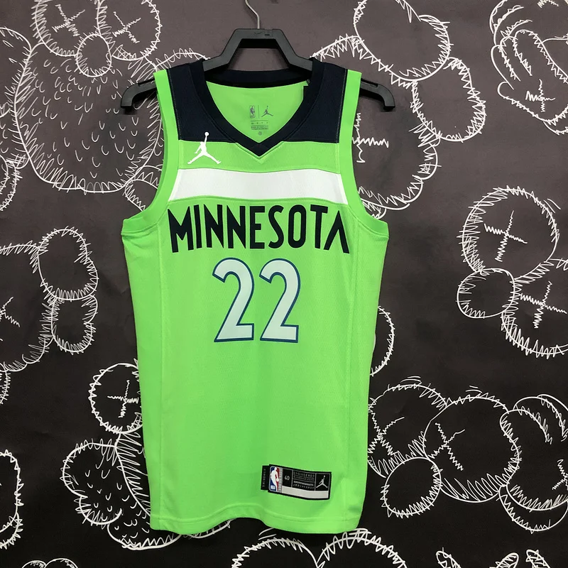 Minnesota Timberwolves Basketball Jersey trapeze #22 WIGGINS