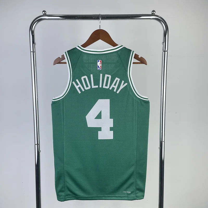 2023 Season NBA Boston Celtics Basketball Jersey away Green #4 HOLIDAY