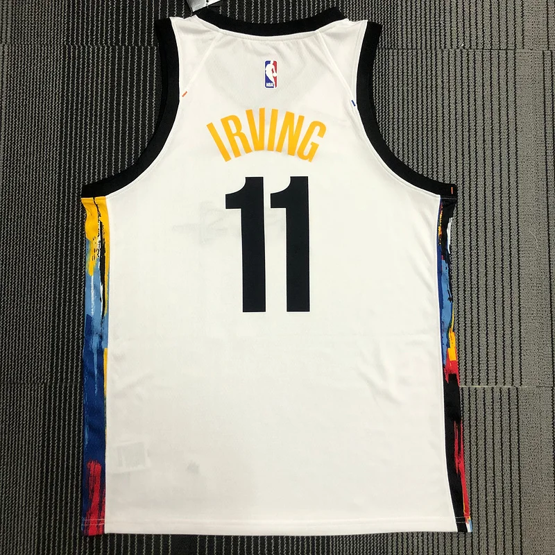 Brooklyn Nets Basketball jersey Graffiti White #11 IRVING