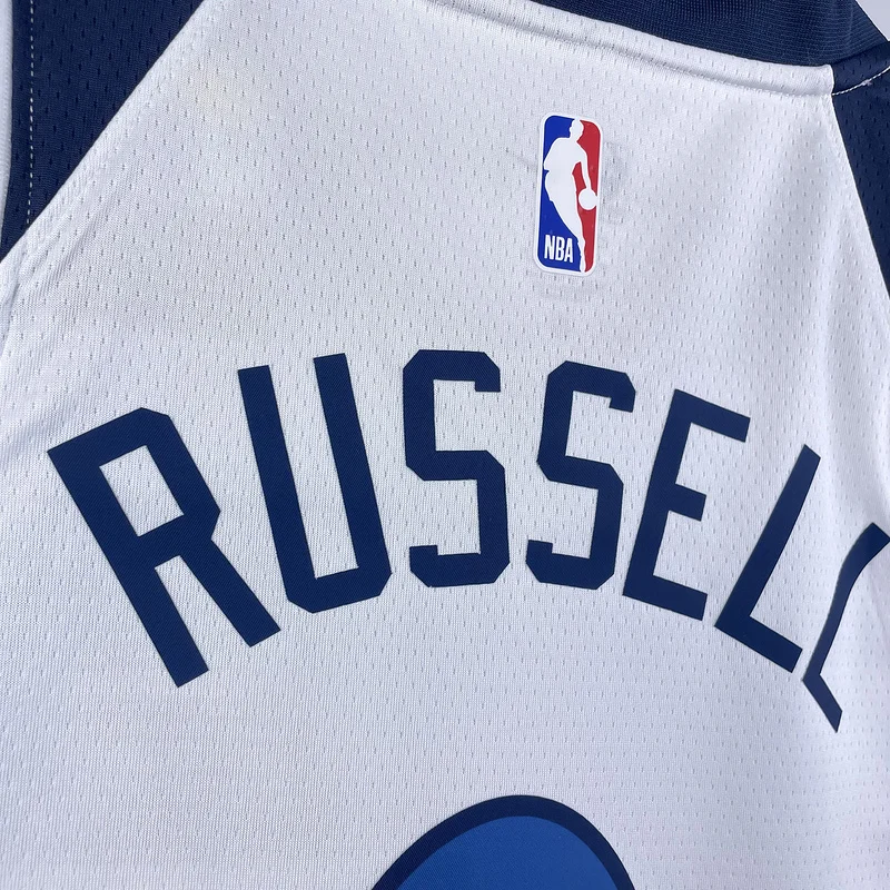 2023 Minnesota Timberwolves Basketball Jersey Home White #0 RUSSELL