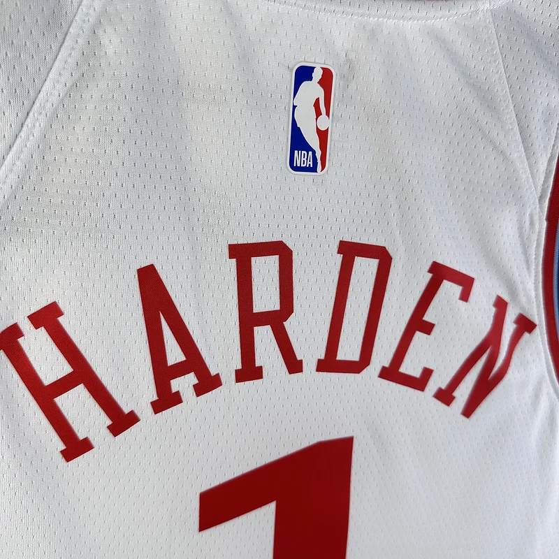 2025 Season  NBA Los Angeles Clippers Basketball jersey   Home   White  #1    HARDEN