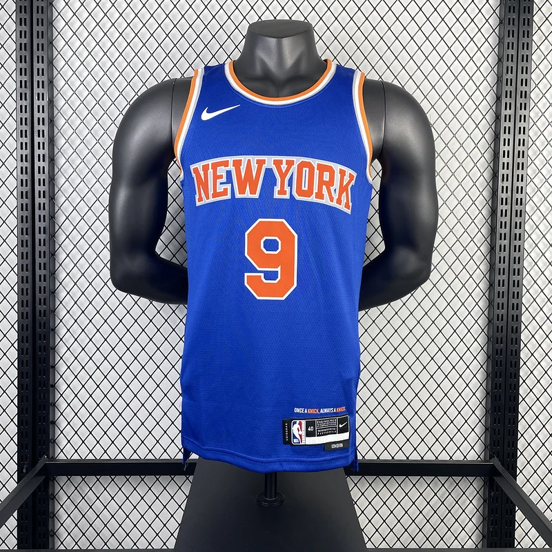 2023 New York Knicks Basketball Jersey Aawy Blue #9 BARRETT