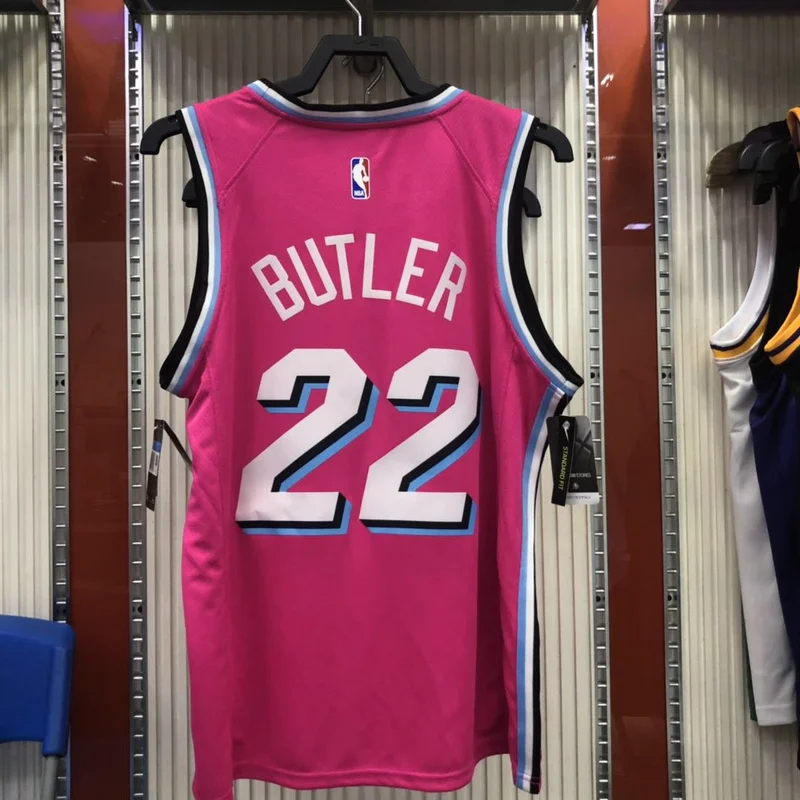 NBA Miami Heat basketball jersey round neck Pink #22 BUTLER