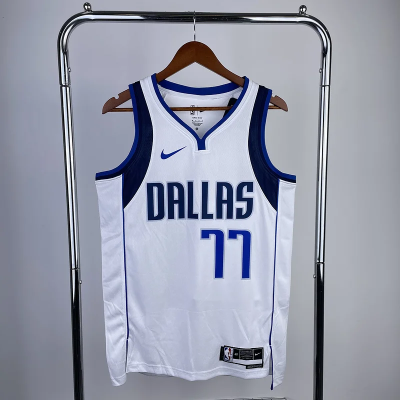 2023 Season NBA Dallas Mavericks basketball jersey White #77 DONCIC