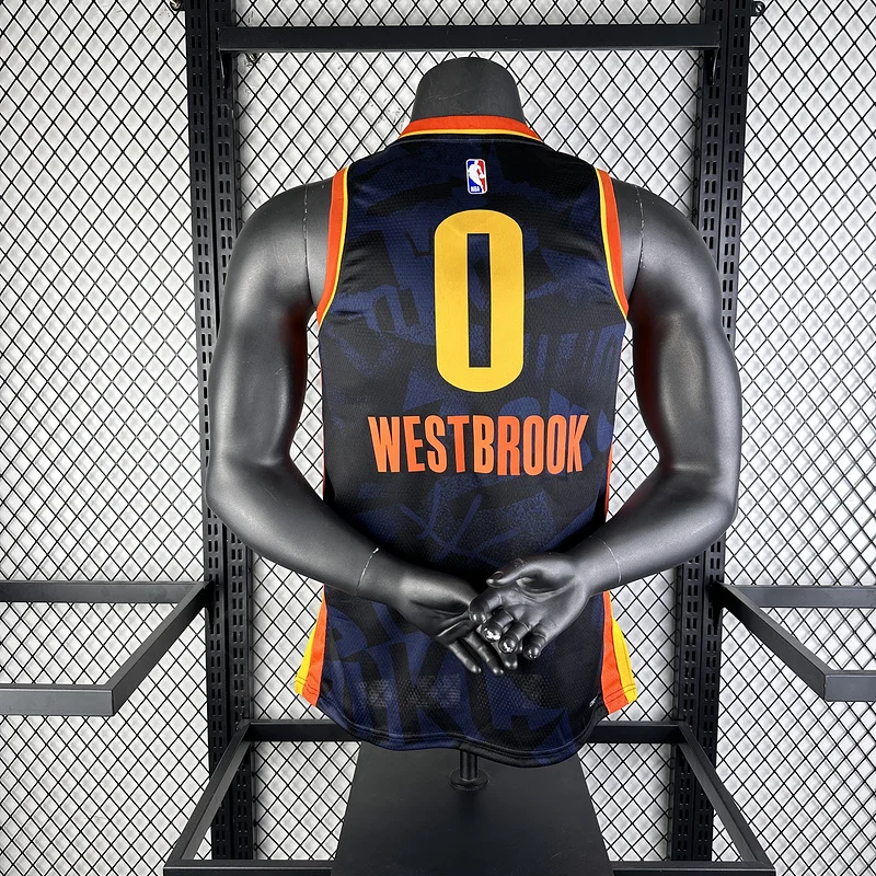 2024 NBA Oklahoma City Thunder Basketball Jersey city version #0 WESTBROOK